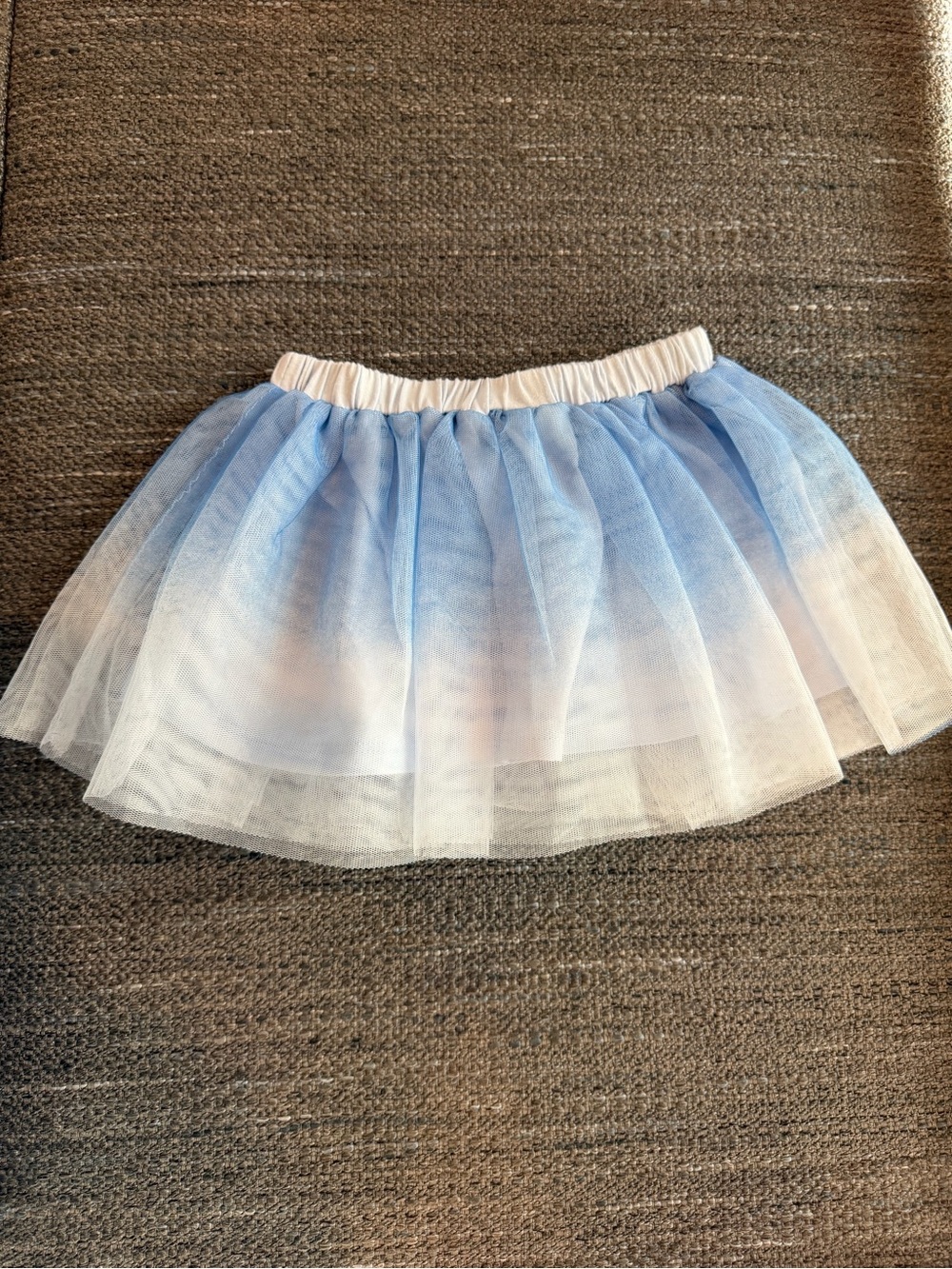 First Impressions Blue to White Ombre Tulle Skater Skirt